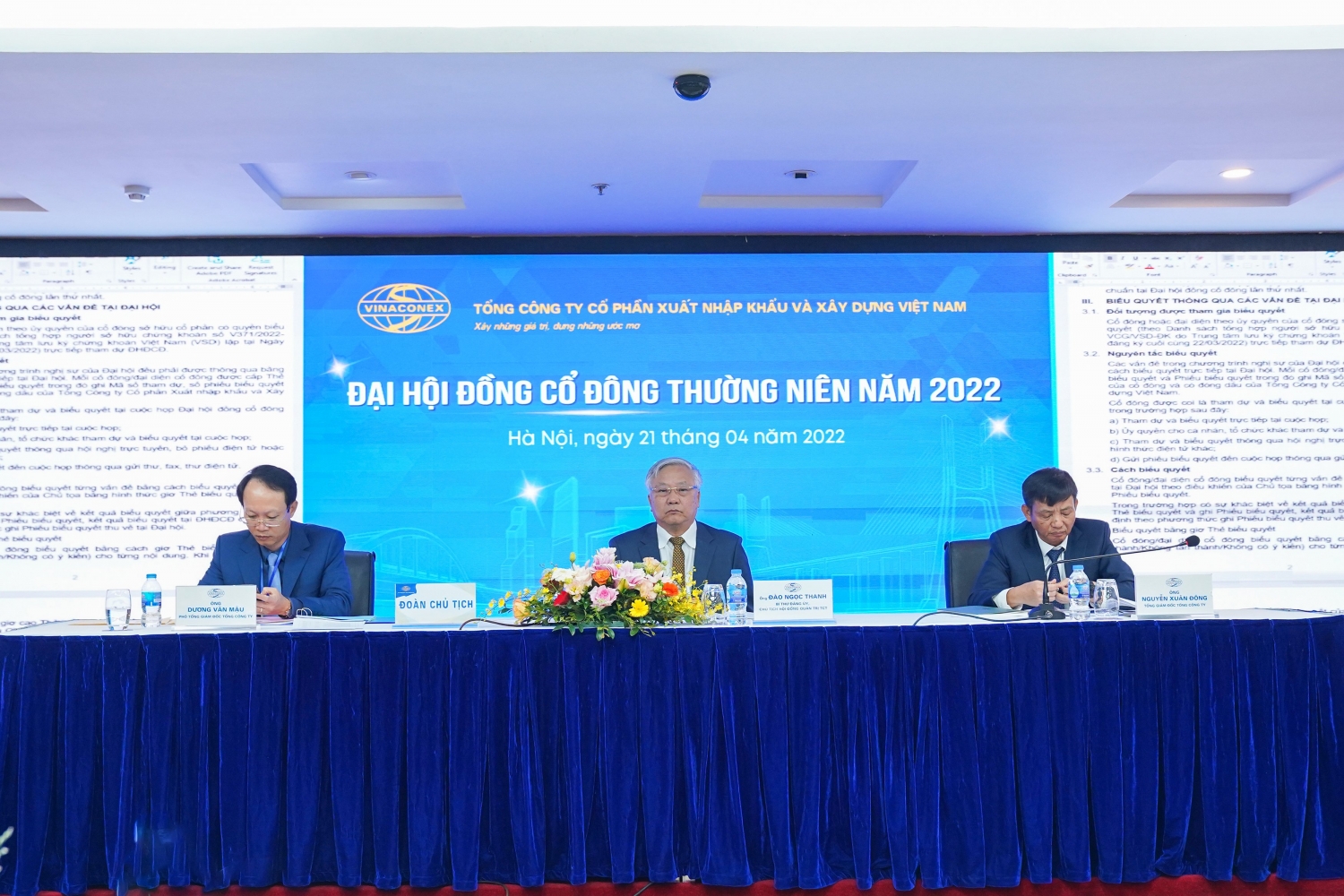 Đại hội đồng cổ đông VINACONEX 2022 diễn ra thành công tốt đẹp