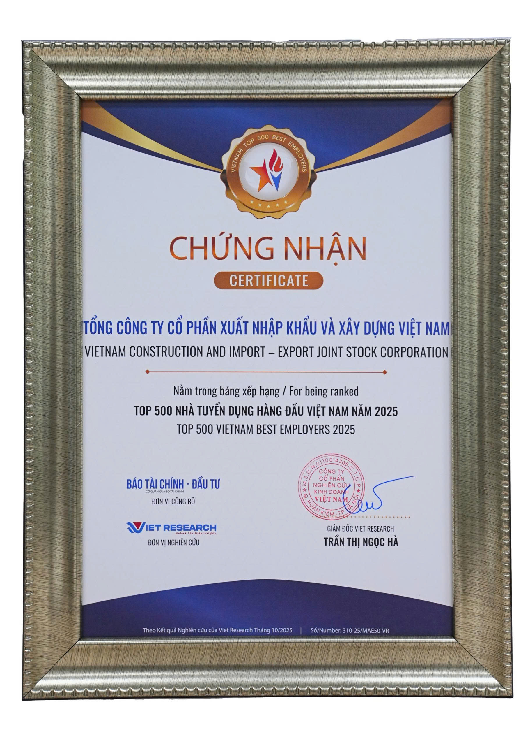 VINACONEX tiếp tục khẳng định vị thế nhà tuyển dụng hàng đầu ngành Xây dựng