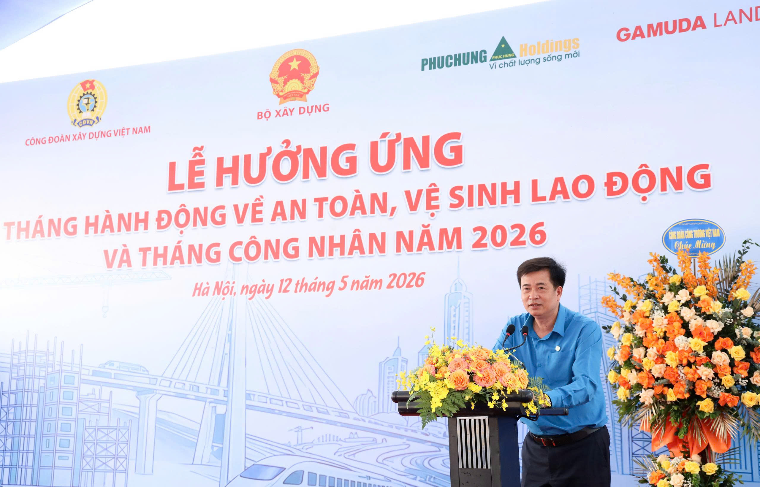 VINACONEX cùng Ngành xây dựng hưởng ứng tháng hành động về ATVSLĐ và tháng công nhân năm 2026